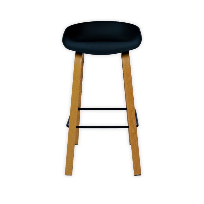Sleek Wooden Leg Black