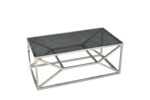 Silvery espresso coffee table black