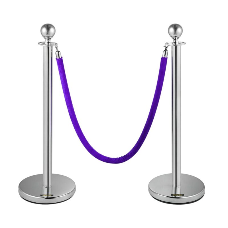 Silver poles & Purple ropes
