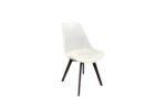 Tulib Chair  White with dark wooden leg